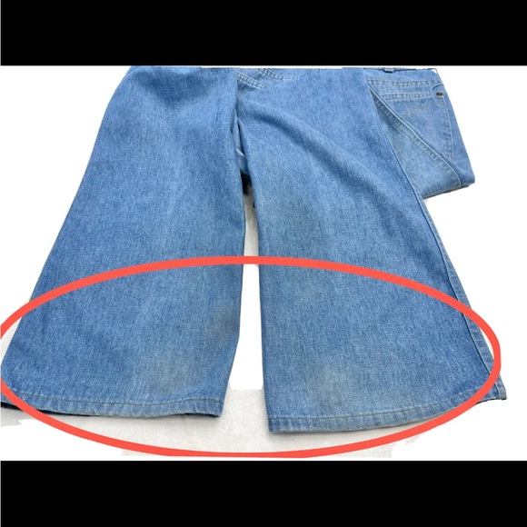 Vintage 80s Levi’s Orange Tab Jeans Size 32 Soft Denim Distressed Blue - Picture 4 of 12